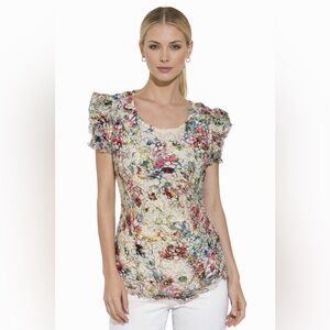 Vintage America Blues NWT Women’s Crochet Floral Top With Cami Size Medium